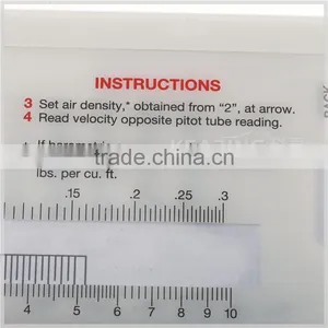 Kearing Brand OEM Plastic Slide Ruler,air Velocity Calcuator, Velocity Pressure in Water, Opaque Plastic Slide Ruler #KSL01 thumbnail-5