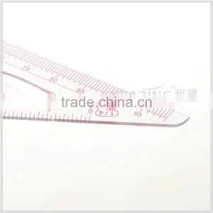 Kearing Luxury Plastic Rulers With Sandwich Line Scale Rulers 1/4,1/5 #8545 thumbnail-5