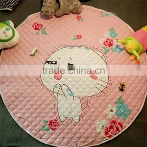 Wholesale Softy Round Shaped Baby Toy Storage Bag Baby Blanket Play Mats thumbnail-4