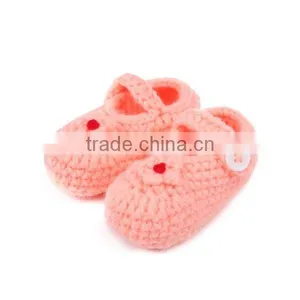 2015 New Design Floral Hand Made Crochet Shoes for Children thumbnail-1