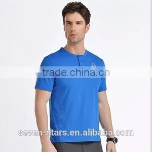 High Elasticity Fitness Clothing Blank T-shirt With Soft Fabric thumbnail-1
