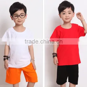 Fashion Custom Blank Kids Plain Round Neck Short Sleeve Multi-color t Shirts Wholesale China Supplier thumbnail-1