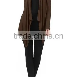 Plus Size Women Clothing Stretch Fabric Draping Long Sleeve Open Cardigan 2016 Women thumbnail-4