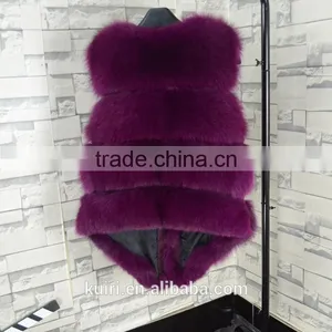 Brand Design 2016 New High-quality Long Fox Fur Vest Female Autumn and Winter Fashion New Factory Price of Luxury Fur Coat thumbnail-5
