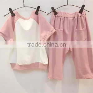 Hot Sale Kids Wear,knit T-shirt+pants Girls Boutique Summer Outfits Children Summer Clothes Set thumbnail-3