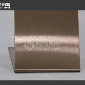 Light Hairline no Fingerprinted Bronze Hairline Stainless Steel Sheet thumbnail-3