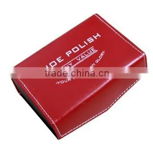 2015 Fashionable Red Square Leather Shoe Polish Set/Shoe Care Kit Factory thumbnail-2