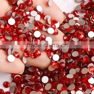 Light Siam Diamond Drill Strass Flat Back Nail Art Rhinestones for Nail Salon thumbnail-1