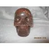 Natural Crystal Rock Stone Skull, Chicken Blood Stone Carving Crystal Skulls thumbnail-1