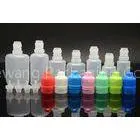 Flat Soft 0.5OZ / 1OZ E Liquid Bottles With Child Safety Caps , White / Blue / Orange thumbnail-1