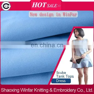 Winfar Knit Polyester DTY Air Layer Interlock Scuba Solid Dye Fabric for Party Dress thumbnail-1
