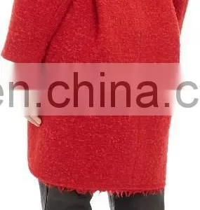 Women Fashion Long Sleeve Woolen Coat With Belt (NT208) thumbnail-3