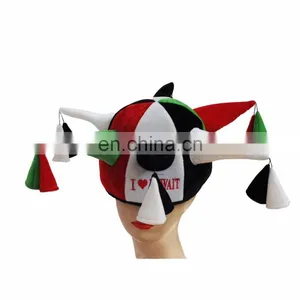 MCH-1169 Party Carnival Funny Velvet Wholesale Adult Huwait Joker Hat With Bells thumbnail-1