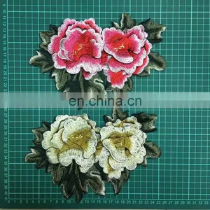 New Arrival 3D Red Flower Patch/applique Sew On/iron on thumbnail-3