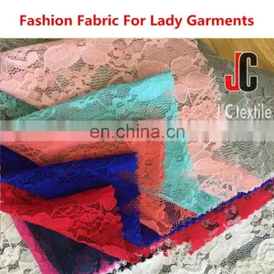 High Quality Nylon Stretch Lace Fabric Thin Silk Slip Lace Fabric thumbnail-3
