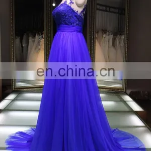 China Supplier Night Ball Gown Evening Dress With Embroidered Breast Flower thumbnail-3