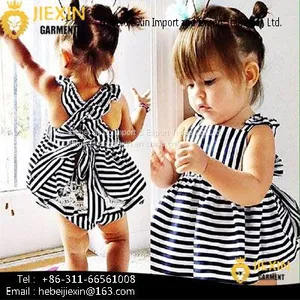 White and Black Strip Children Clothing Sets Hot Sale Baby 2 Pieces Clothes Outfits thumbnail-1