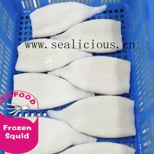 Skinless Tip off IQF Natural Frozen Argentina Illex Squid Tube (Illex Argentinus) With Size U5/U7 thumbnail-1