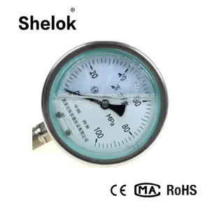High Quality Manometer Silicone Oil Filled Bar Pressure Gauge thumbnail-1