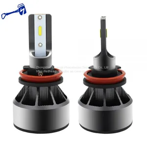 H11/H8/H9 LED Headlight Bulbs Low Beam/Fog Light With Fan,Mini Design Upgraded CSP Chips 6000K Xenon White IP67-2 Year Warranty thumbnail-2