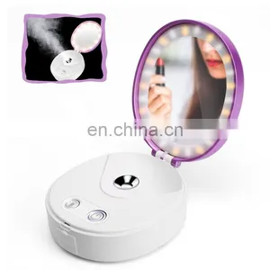 Multi Functional Electric Lighted Travel USB Power Bank Facial Steamer Makeup Mirror thumbnail-6