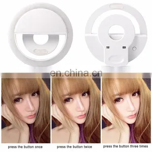Portable Fill Light Usb Beauty Circle Clip On Mobile Phone Led Flash Ring Selfie Light Aros de Luz Led Par Fot Selfi thumbnail-7