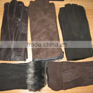 Genuine Lambskin Men's Driving Gloves Warm and Antislip Gloves thumbnail-3