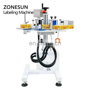 ZONESUN ZS-TB852 Water Sticker Automatic Line Side Bottle Labeling Machine For Carton Plastic Bucket Bottle thumbnail-5