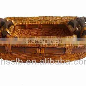 2013 New Style Wholesale Cheap Various Shaped Reed Storage Plate With Ear Handles thumbnail-3