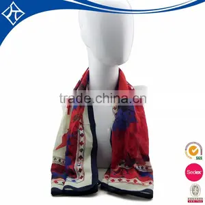 Wholesale 100% Pure Custom Print Silk Square Scarf thumbnail-2