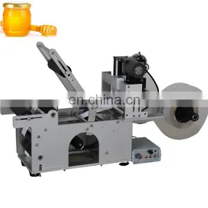 Round Bottle Single Side Labeling Machine With Ribbon Coding Device thumbnail-1