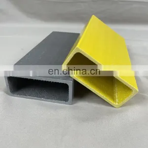 FRP/GRP Hollow Fiberglass Rod Tube Anti-aging Pultruded Rectangle Hollow Tube thumbnail-4