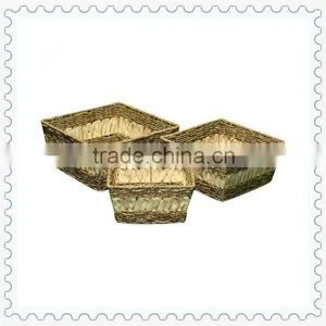Square Shape Simple Elegant Woven Cube Storage Baskets thumbnail-1