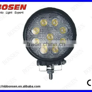 10-30V Input for Tractor Mining SUV Heavy Duty 27W Round Shape LED Work Light thumbnail-1