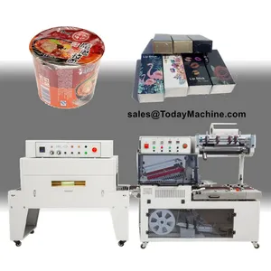 Automatic POF Film L-bar Cutting Sealer PP PVC Heat Shrinking Tunnel Wrapping Machine for Perfume Box Bottle thumbnail-1