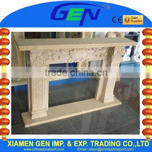 Ivory Color Marble Fireplace thumbnail-1
