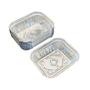 Aluminum Foil Tray 350ml Rectangular Disposable Container for Food Storage and Baking thumbnail-1