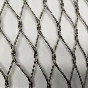 316 316L High Strength Diamond Ferrule Stainless Steel Cable Woven Wire Rope Mesh Net for Aviary Zoo Net thumbnail-2