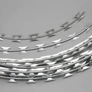 Thickness Razor Wire Panel Three Coil Prison ECO FRIENDLY Barbed Wire Mesh Fence Welded Razor Spiked Wire Mesh thumbnail-3