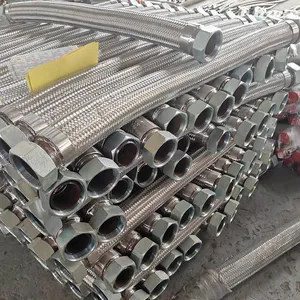 Nut-type Metal Hose, Braided Mesh Hose, Flexible Pipe Connection, Excellent Flexibility, Physical Manufacturer thumbnail-1