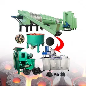 Agricultural Waste Recycling Olive Coconut Shell Rice Husk Charcoal Briquette Making Machine EPC thumbnail-1