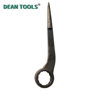 Bent Handle Podger Ring Wrench, 19mm Hex Opening, 200mm Overall Length, Drop Forged and Quenched Tempered thumbnail-1