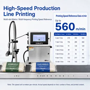 CIJ Inkjet Coding Machine for Vermicelli Noodle Flexible Packaging Plastic Film Bags thumbnail-2
