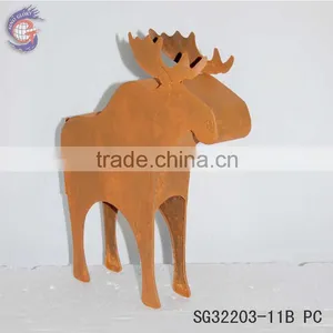Christmas Garden Decoration Metal Rust Deer thumbnail-4