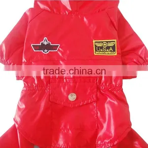 Wholesale Large Dog Clothes Red Dog Air Force Raincoat thumbnail-4