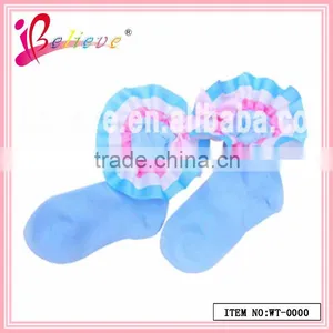 Hot Sale Baby Products Wholesale Ribbon Bow 100% Cotton Thin Socks for Baby (WT-0024) thumbnail-2