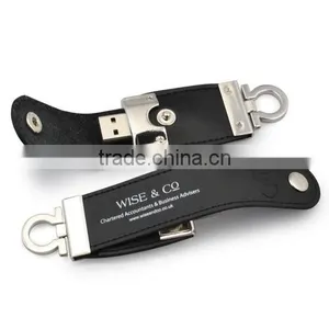 8gb Flash Drive In Leather Holster With Metal Clasp Accept Paypal thumbnail-1