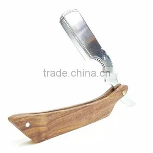 Matted Straight Razor With White Line Design Swing Lock Cutthroat Razor thumbnail-6