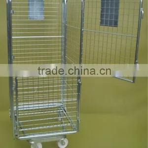 4 Sided Mesh Infill A Frame Roll Cotainer With 2 Doors thumbnail-2