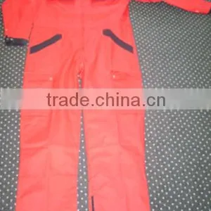 Mens Heavy Weight Poly Cotton Twill Coveralls Workwear Industrial Reflective thumbnail-1